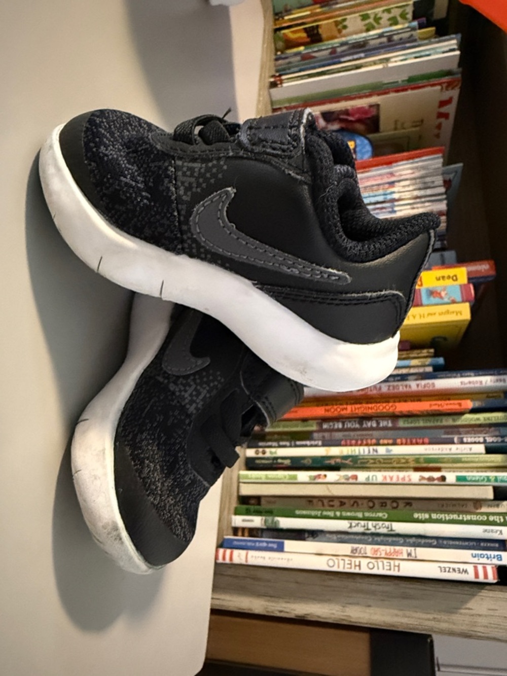Nike Kids Black & White Slip-On Sneakers